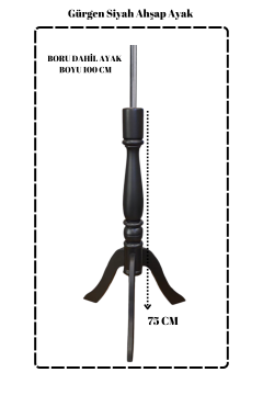 Gürgen Ahşap Siyah Terzi Mankeni Ayağı