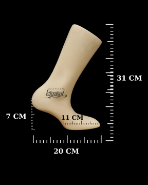 Fiber Bayan Sol Ayak Kısa Çorap Mankeni