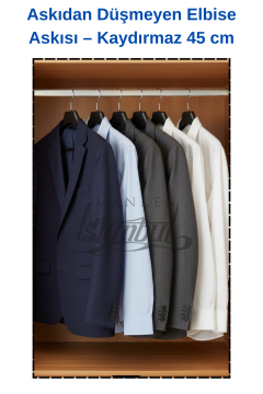 Ekonomik 10 Adet 44 cm Plastik Ceket  Askısı Elbise Askısı