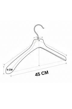Ekonomik 10 Adet 44 cm Plastik Ceket  Askısı Elbise Askısı