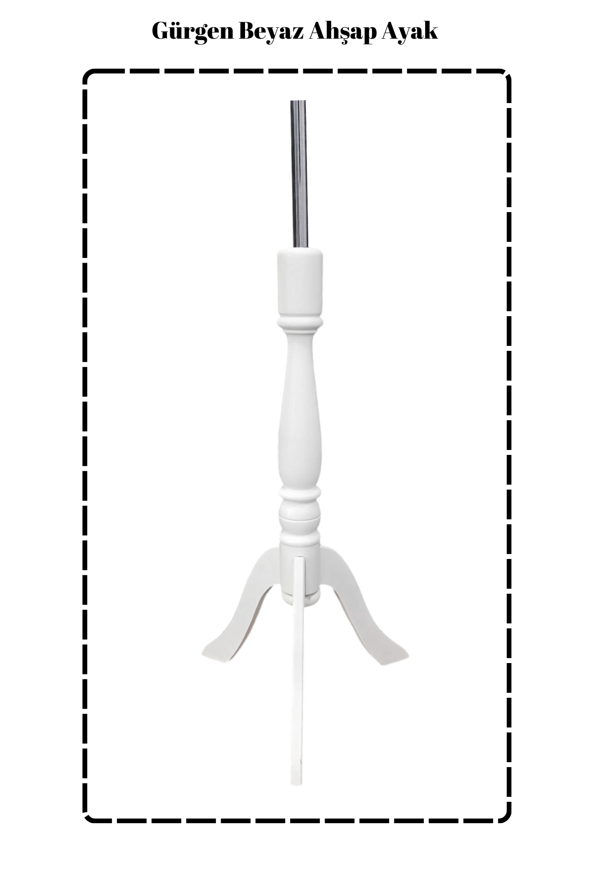 Gürgen Ahşap Beyaz Terzi Mankeni Ayağı