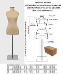 Krem kumaşlı terzi mankeni prova mankeni vitrin mankeni
