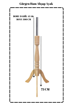 Gürgen Ahşap Ham Terzi  Mankeni Ayağı