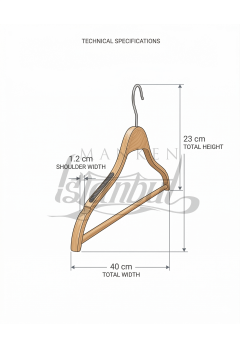 10 Adet A Kalite 40 CM Lamine Ceket Askısı Gömlek Askısı Ahşap Askı
