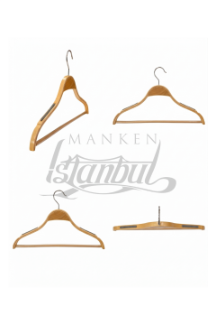 10 Adet A Kalite 40 CM Lamine Ceket Askısı Gömlek Askısı Ahşap Askı