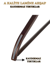 10 Adet A Kalite Lamine Erkek Ceket Askısı Gömlek Askısı  Ahşap Askı