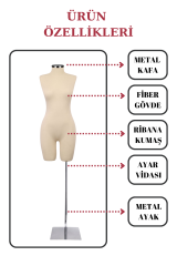 Pantolon Giyebilen 36 Beden Vitrin Amaçlı Terzi Mankeni Vitrin Mankeni 36 beden
