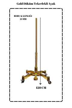 Business Tekerlekli Gold Terzi Mankeni Ayağı