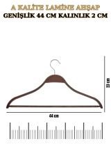 10 Adet A Kalite Lamine Erkek Ceket Askısı Gömlek Askısı  Ahşap Askı