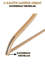 10 Adet A Kalite Lamine Erkek Ceket Askısı Gömlek Askısı  Ahşap Askı