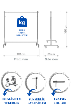 Yüksek Kalite Tekerlekli Krom Kaplama Metal Orta Stand