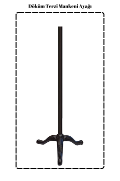 Döküm Siyah Terzi Mankeni Ayağı