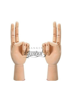 Ahşap Sol ve Sağ Bayan El 25 cm-Eskiz El Mankeni
