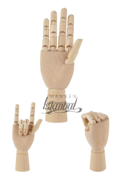 Ahşap Sol ve Sağ Bayan El 25 cm-Eskiz El Mankeni