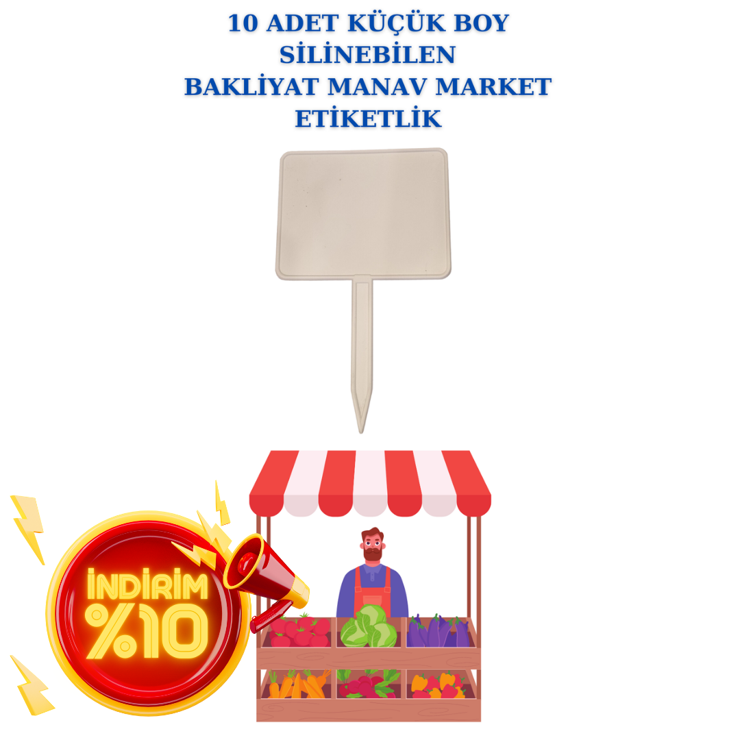 10 Adet Yaz Sil Sapla Bakliyat Etiketliği Manav Etiketliği Pazarcı Etiketi