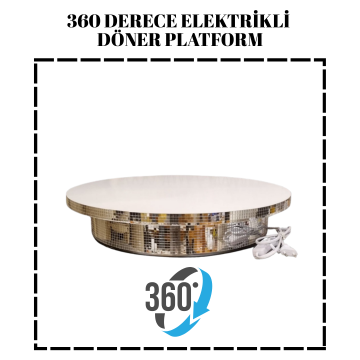150 Kg Taşıma Kapasiteli  Döner Platform Elektrikli 60 cm