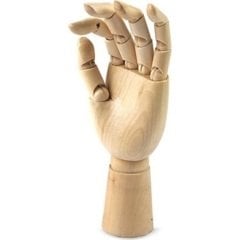Ahşap Sol Erkek El 30 cm-Eskiz El Mankeni