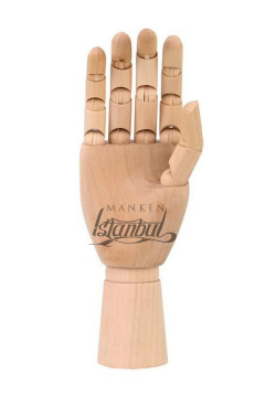 Ahşap Sağ Erkek El 30 cm-Eskiz El Mankeni
