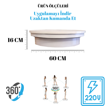 Wife Kontrol 360 Derece Fotoğraf Çekimi İçin Döner Platform