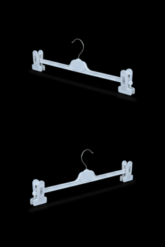 10 Adet Beyaz Plastik Mandallı Pantolon Etek Şort Askısı