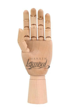 Ahşap Sol Bayan El 25 cm-Eskiz El Mankeni