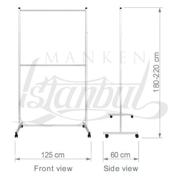 Çift Katlı Ayarlanabilir Krom Metal Orta Stand