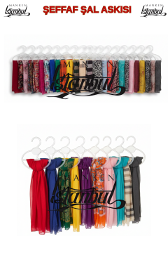 25 Adet Şeffaf Kristal Şal Askısı Eşarp Askısı Şallarınızı Şıkça Sergileyin!