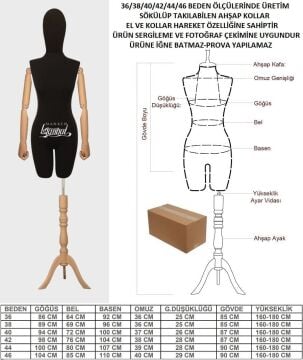 Ahşap Kollu Terzi Mankeni Kiralama | Uygun Fiyat Avantajı