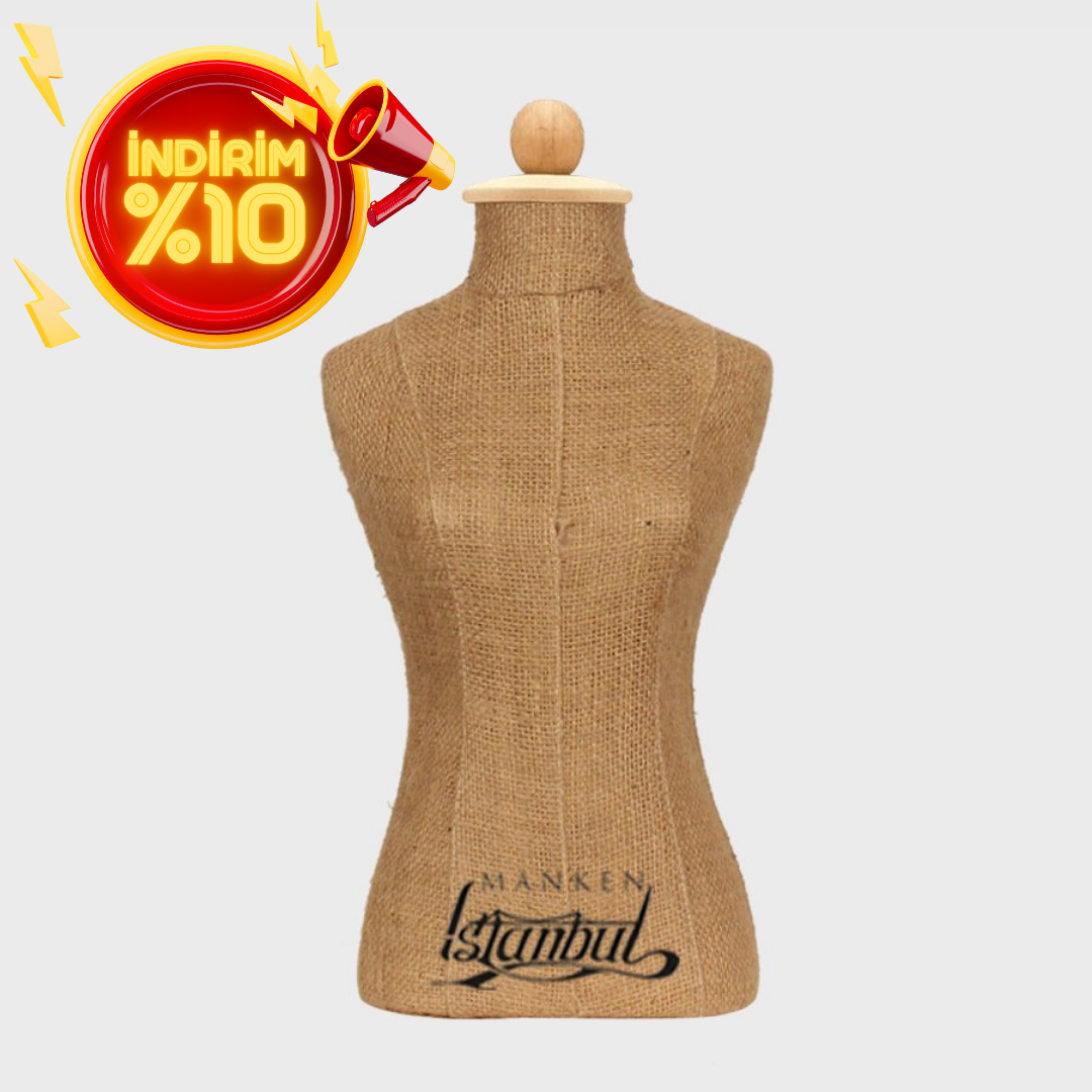 Takı Aksesuar Mankeni Jüt Kumaşlı