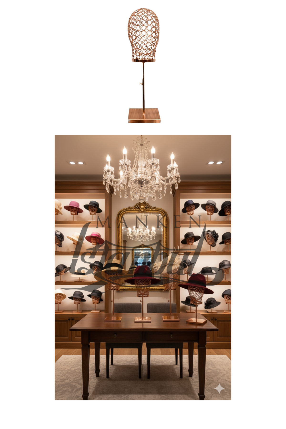 Bayan rose renk tel kafa mankeni