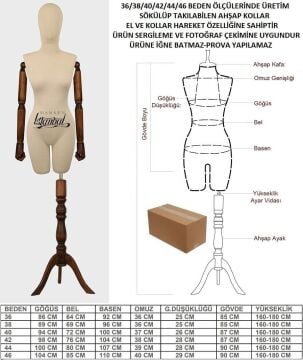 Ahşap Kollu Terzi Mankeni Kiralama | Uygun Fiyat Avantajı