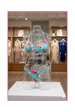 Sutyen Külot Sergileme Mankeni - Vitrin İçin Şeffaf Gövde Mankeni