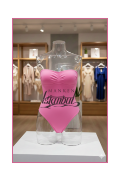 Sutyen Külot Sergileme Mankeni - Vitrin İçin Şeffaf Gövde Mankeni