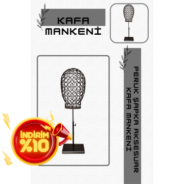 Bayan siyah renk tel kafa mankeni