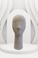 Bayan keten kumaş kaplı kafa mankeni