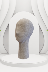 Bayan keten kumaş kaplı kafa mankeni