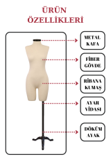 Pantolon Giyebilen Vitrin Mankeni Terzi Mankeni 36-38-40-42-44-46 40 beden