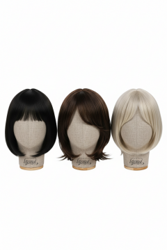 Bayan keten kumaş kaplı kafa mankeni