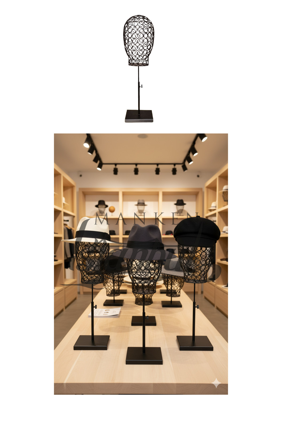 Erkek siyah renk tel kafa mankeni