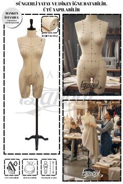 Profesyonel 38/40 Beden İğne Batabilen Terzi Mankeni Prova Mankeni