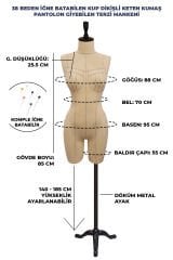 Profesyonel 38/40 Beden İğne Batabilen Terzi Prova Mankeni