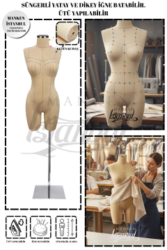 Profesyonel  38/40 Beden İğne Batabilen Terzi Mankeni Prova Mankeni