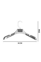 Erkek 44 Cm Gümüş Renk Ceket Askısı 10 Adet