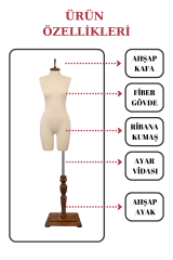 Paçalı Vitrin Mankeni Terzi Mankeni 36-38-40-42-44-46 46 beden