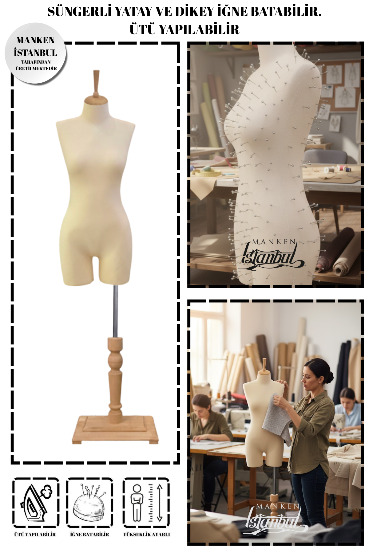 Süngerli Pantolon Giyebilen Terzi Mankeni 36/38/40 Beden