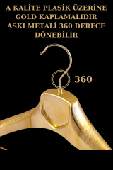 Takım Askısı Elbise Askısı Gold Renk Ceket Askısı 10 Adet