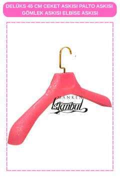 Pembe 45 cm ABS Plastik Ceket Askısı Palto Askısı