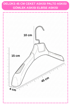 Pembe 45 cm ABS Plastik Ceket Askısı Palto Askısı