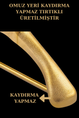 Takım Askısı Elbise Askısı Gold Renk Ceket Askısı 10 Adet