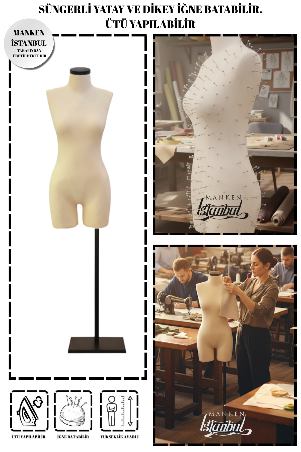 Süngerli Pantolon Giyebilen Terzi Mankeni 36/38/40 Beden